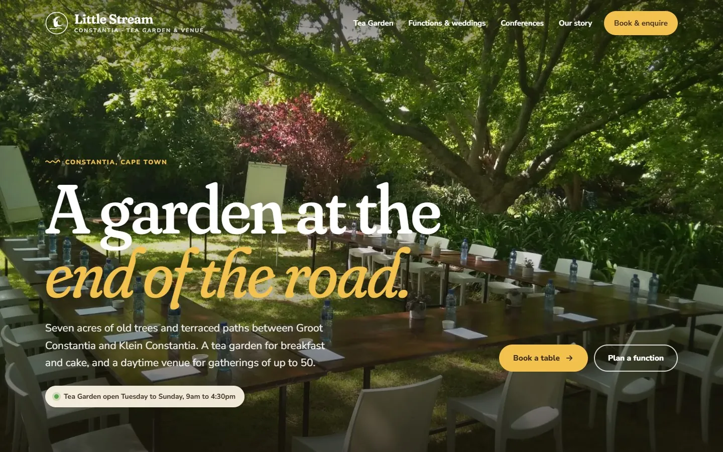 Our concept for Little Stream Conference Centre & Tea Garden